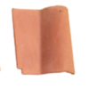 Medium Size Unglazed Terracotta Clay Khaprail Roof Tile